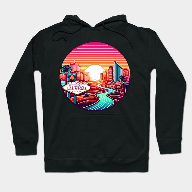 Sunset over Las Vegas Hoodie by FromBerlinGift